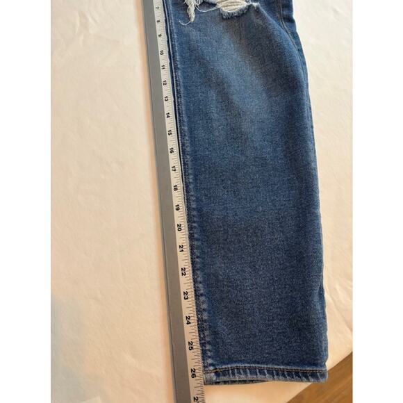 American Eagle 90's Festival Mom Straight Ripped Distressed Stretch Jeans Size 4 - Picture 9 of 10